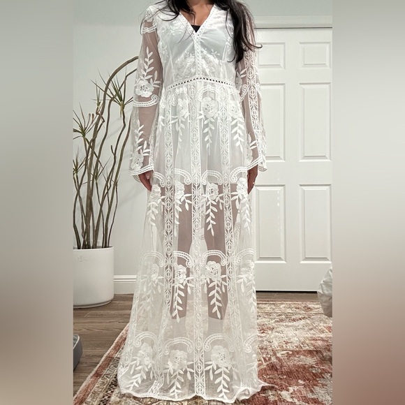 Boho white maxi dress - Picture 7 of 10
